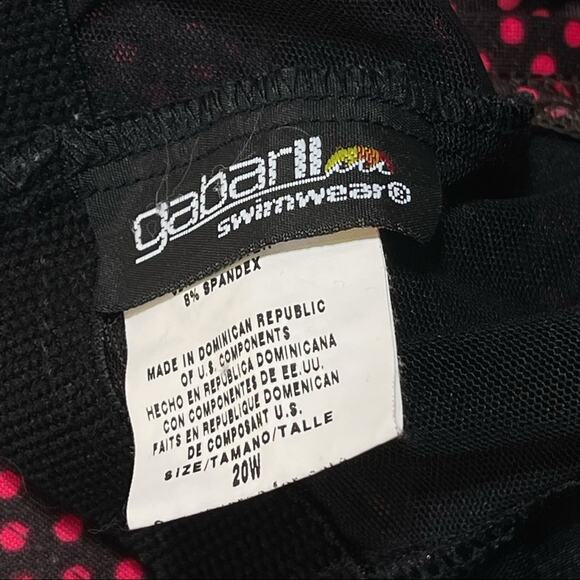 Gabar SZ 20W Blouson Tankini Swimwear Polka Dot Molded Shelf Bra Side Tie Multi - Picture 7 of 8